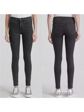 Rag & Bone Denim 10 Inch Skinny Jeans Faded Black Stretchy Size 27